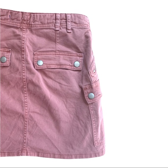 Free People Avenue Cotton Denim Mini Skirt Dusty Lilac Size 27 - Picture 8 of 10